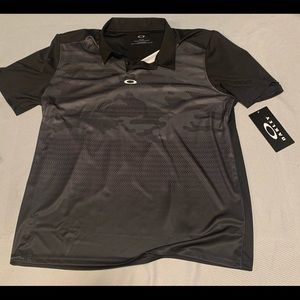 Brand New Men’s Oakley Collared Golf Polo Shirt XL Black